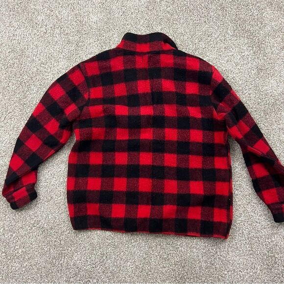 Vintage Fuzzy Minnesota Woolen Co mackinaw Wool buffalo Plaid Chore Jacket men's - Picture 6 of 6